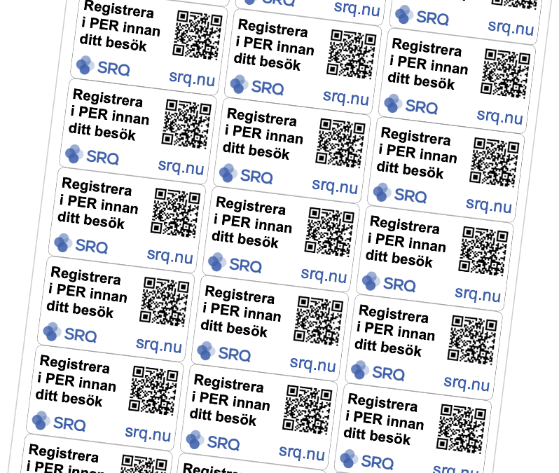 Etiketter med QR-kod till PER